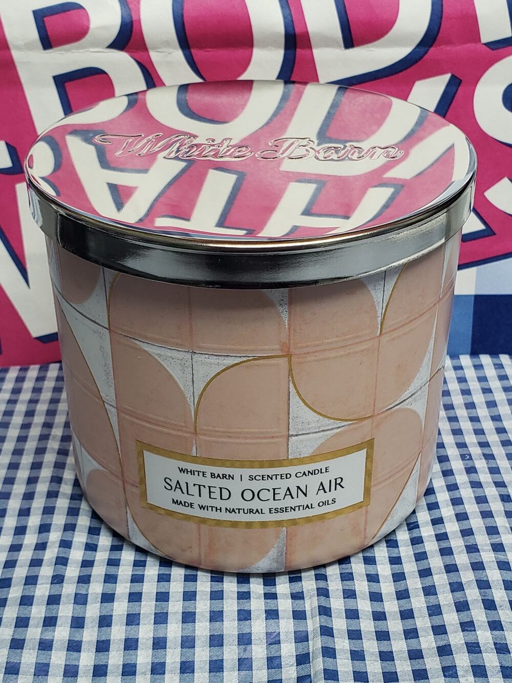 BBW Salted Ocean Air Large 3 Wick Candle Home Fragrance Decor